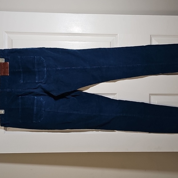 Woolrich Blue Teal Jeans Corduroy Pants Zip Slash Pockets Stretch Cotton  Size 8 - Picture 3 of 10